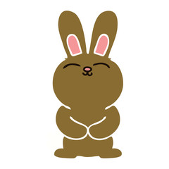 quirky hand drawn cartoon rabbit