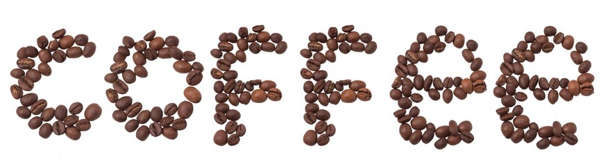 inscription of coffee from roasted coffee