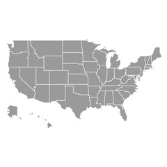 Obraz na płótnie Canvas USA map