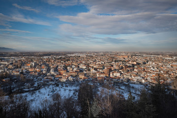 Fototapeta premium Landscapes streets of Cuneo Italy, aerial view