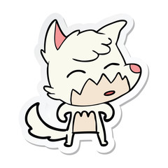 Obraz na płótnie Canvas sticker of a cartoon fox