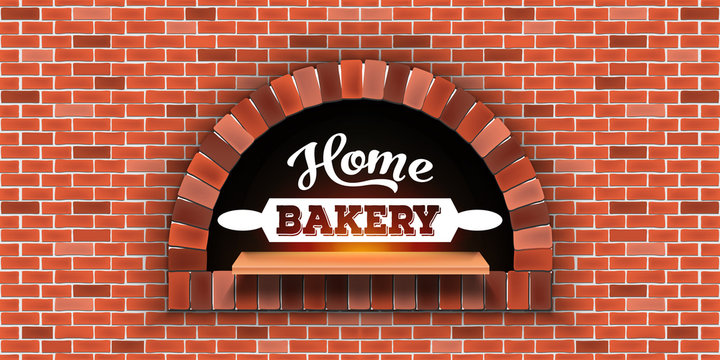 Creative vector illustration of stone brick, pizza firewood oven with fire isolated on transparent background. Art design home bakery. Abstract concept graphic pizzeria restaurant, bread shop element