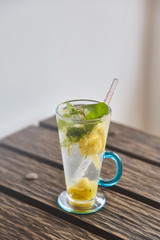 Fototapeta premium A glass of Mojito. Fresh cocktail. 