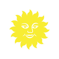 Sun icon on white background for graphic and web design, Modern simple vector sign. Internet concept. Trendy symbol for website design web button or mobile app