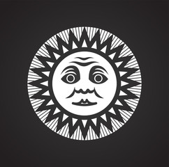 Sun icon on black background for graphic and web design, Modern simple vector sign. Internet concept. Trendy symbol for website design web button or mobile app