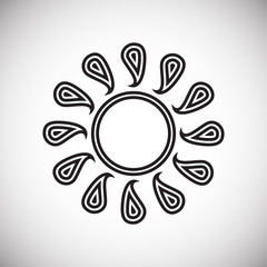 Sun icon on white background for graphic and web design, Modern simple vector sign. Internet concept. Trendy symbol for website design web button or mobile app