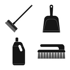 Isolated object of cleaning and service logo. Set of cleaning and household vector icon for stock.