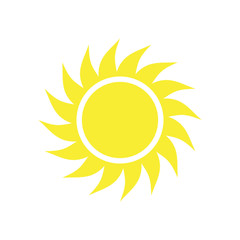 Sun icon on white background for graphic and web design, Modern simple vector sign. Internet concept. Trendy symbol for website design web button or mobile app