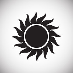 Sun icon on white background for graphic and web design, Modern simple vector sign. Internet concept. Trendy symbol for website design web button or mobile app