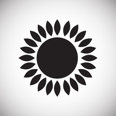 Sun icon on white background for graphic and web design, Modern simple vector sign. Internet concept. Trendy symbol for website design web button or mobile app