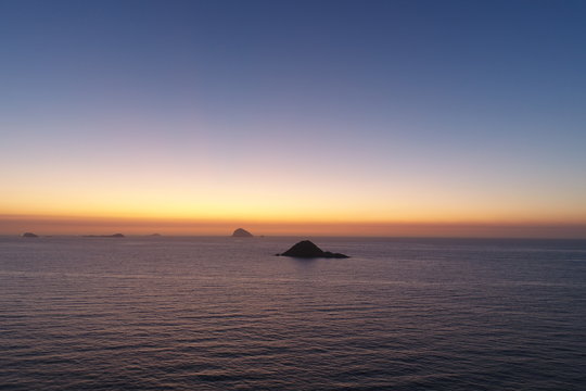 Sunrise at the sea, in Rio de Janeiro