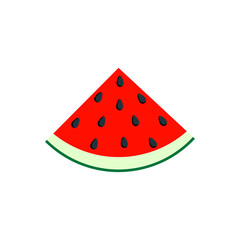 Water melon slide icon on white background