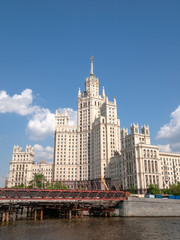 Fototapeta na wymiar Kotelnicheskaya Embankment Building in Moscow
