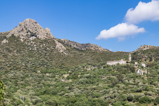 Corse : Monte Sant'Angelo et couvent de Corbara