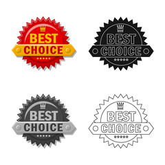 Isolated object of emblem and badge icon. Collection of emblem and sticker stock symbol for web.