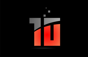orange grey on black background number 10 for logo icon design