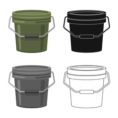 Isolated object of fish and fishing sign. Set of fish and equipment stock symbol for web. © Svitlana