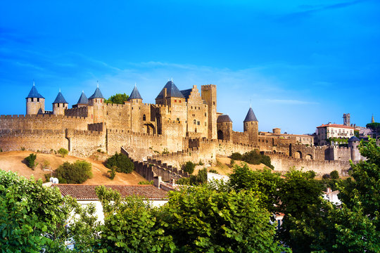 Old fortress of Carcassone. France.