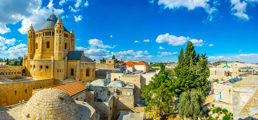 Franciscan monastery of dormition in Jerusalem, Israel