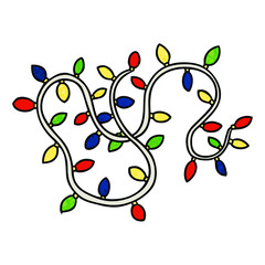 textured cartoon doodle of colourful lights