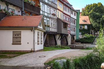 Erfurt, Thuringia, Germany- Beautiful town city of Erfurt with old german houses