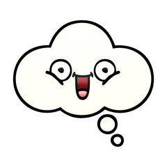 gradient shaded cartoon thought bubble