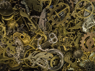 Fototapeta premium Zahnräder Hintergrund Steampunk