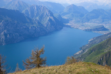 Naklejka na ściany i meble View of lake Garda from Monte Baldo