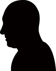 a man head silhouette vector