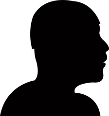 a an head silhouette vector