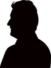 a man head silhouette vector