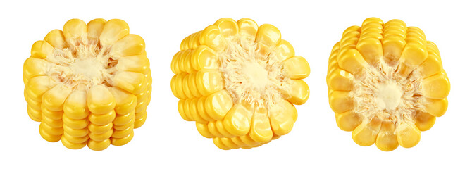 Corn Clipping Path isolated on white background
