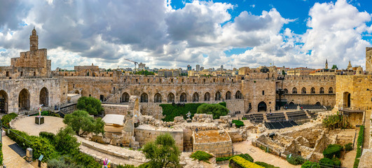 Inner courtyard of the tower of David in Jerusalem, Israel