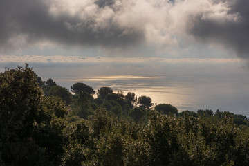 View of the French Riviera from a height of 1000 meters