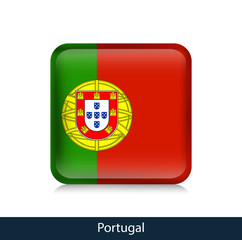 Obraz premium Portugal - Square glossy badge