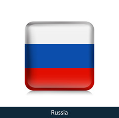 Fototapeta premium Russia - Square glossy badge