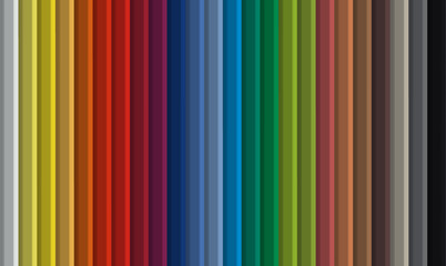 Obraz premium Gruppo di matite colorate allineate per gradazione di colore