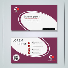 Modern business visiting card vector template