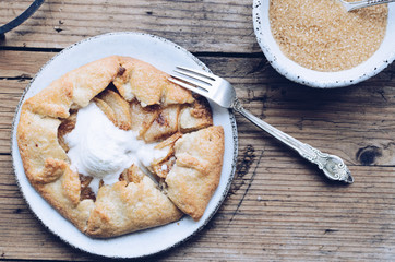 Homemade apple cinnamons galette