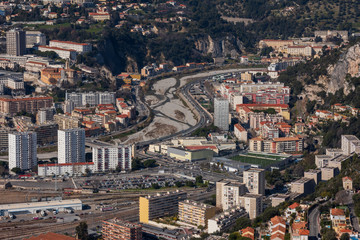 Landscapes streets of Nice, view from above