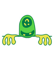 wand geist gespenst alien monster gruselig horror halloween ausserirdischer lustig comic cartoon schleimig tentakel ufo clipart design