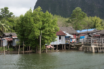 Fototapeta na wymiar Koh Panyee - traditional fisherman village, Thailand