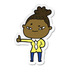 Fototapeta premium sticker of a cartoon woman