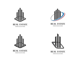 Real estate logo icon illustration