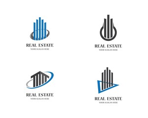 Real estate logo icon illustration