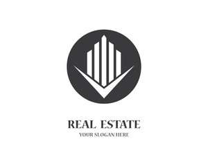 Real estate logo icon illustration