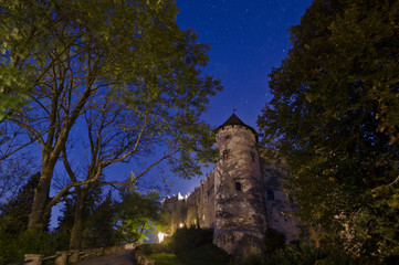 Obraz premium Castle at night, Niedzica, Poland