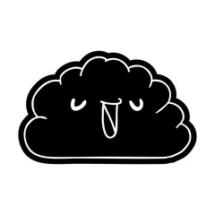 cartoon icon kawaii weather rain cloud