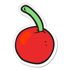 sticker of a cartoon cherry