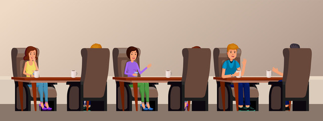 People sitting in cafe